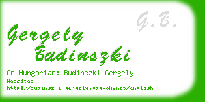 gergely budinszki business card